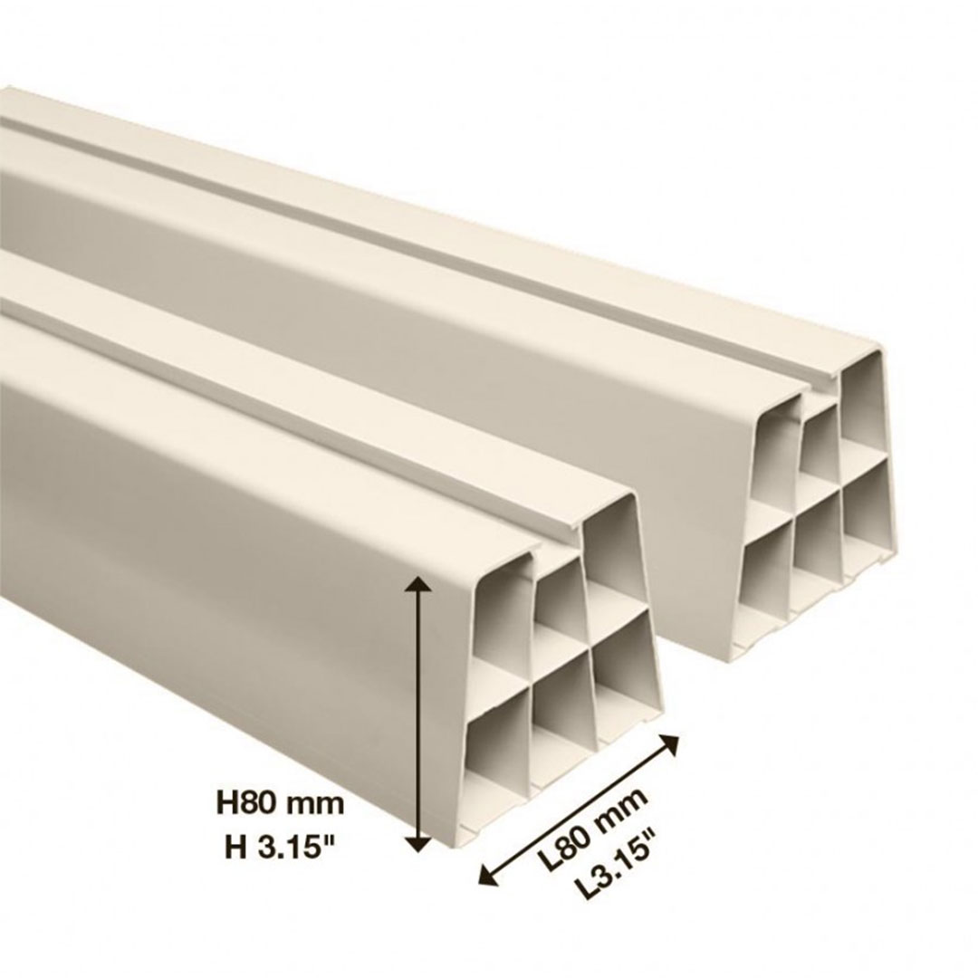 PVC空调外机塑料底架 - 尺寸450x80x80h