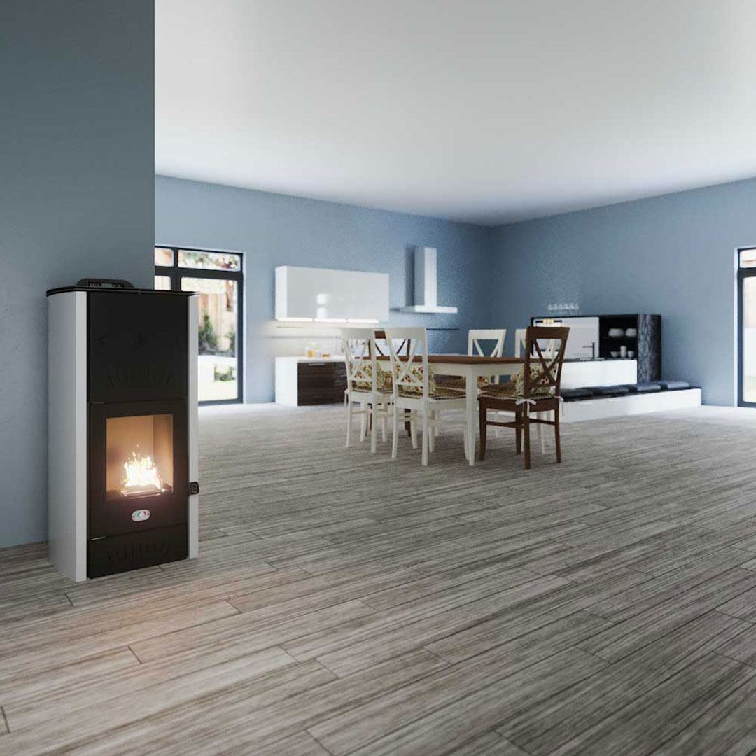 Stufa Pellet -Idro -28kw -Asia