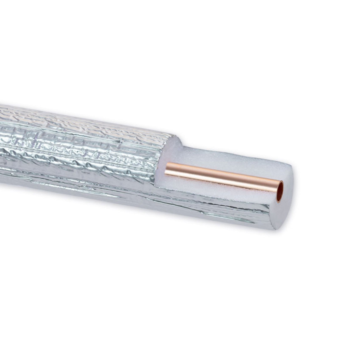 1/4 ' 空调专用铜管- 防晒铝质外包管- 厚度1 毫米- 一捆50米